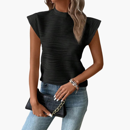 Women's Sleeveless Collar Structured Design - VibreMode
