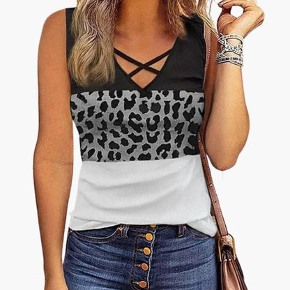 Women's Sleeveless Leopard Print - VibreMode