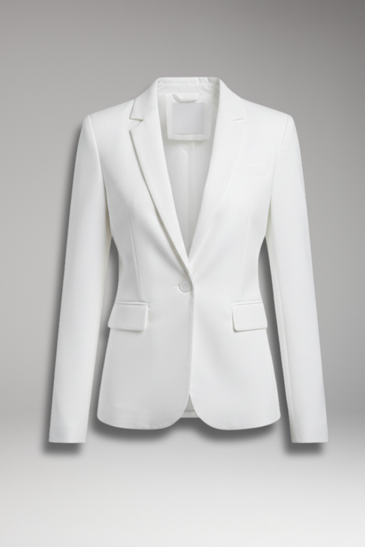 Women's Slim Fit Blazer Single Button Notched Lapel - VibreMode