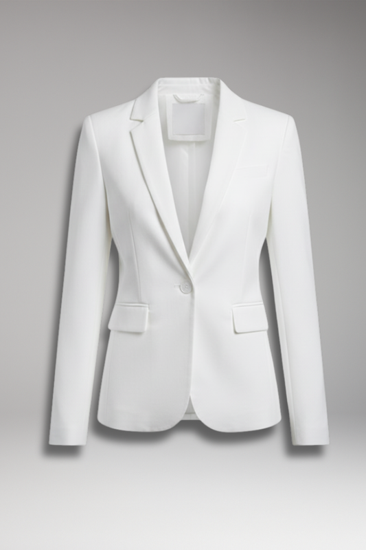 Women's Slim Fit Blazer Single Button Notched Lapel - VibreMode