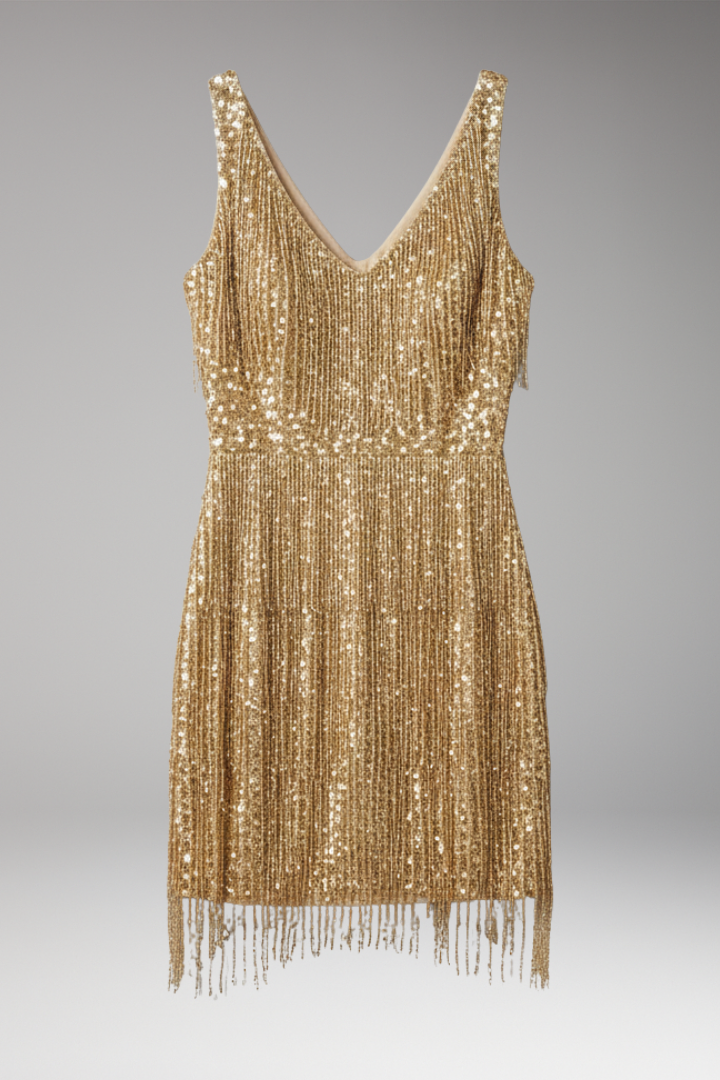 Women's Sequin Tassel Dress - VibreMode