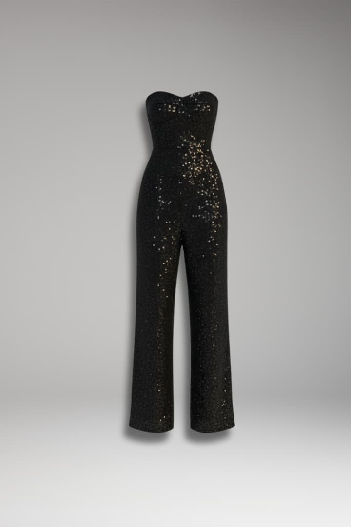 Women's Strapless Jumpsuit Straight Leg - VibreMode