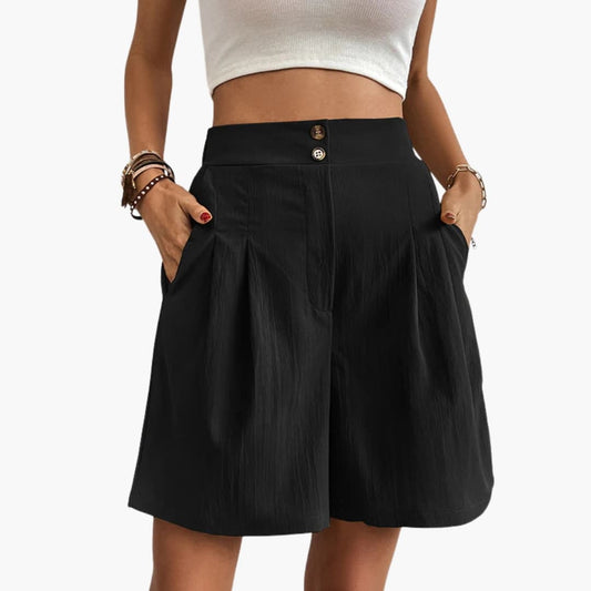 Women's Elastic Waist Cargo Shorts Stretchy - VibreMode