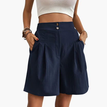 Women's Elastic Waist Cargo Shorts Stretchy