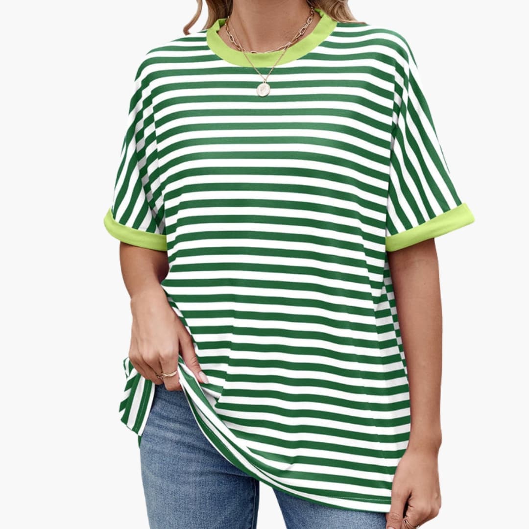 Women's Striped Short Sleeve T-Shirt
