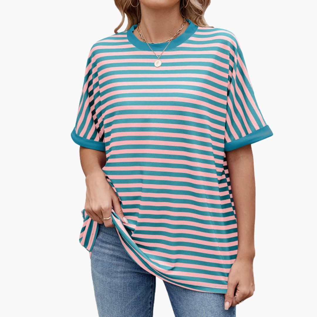 Women's Striped Short Sleeve T-Shirt