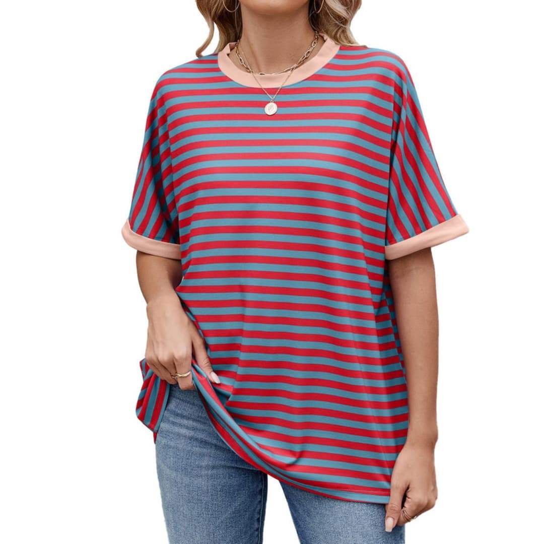 Women's Striped Short Sleeve T-Shirt