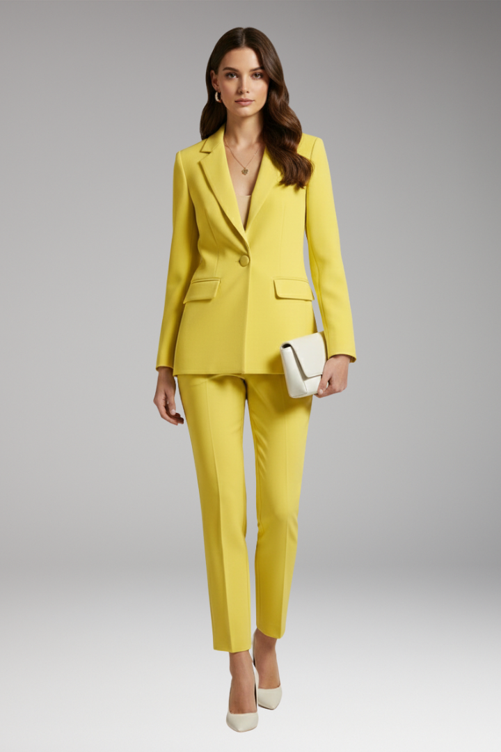 Women's Two Piece Suit Set Jacket Trousers
