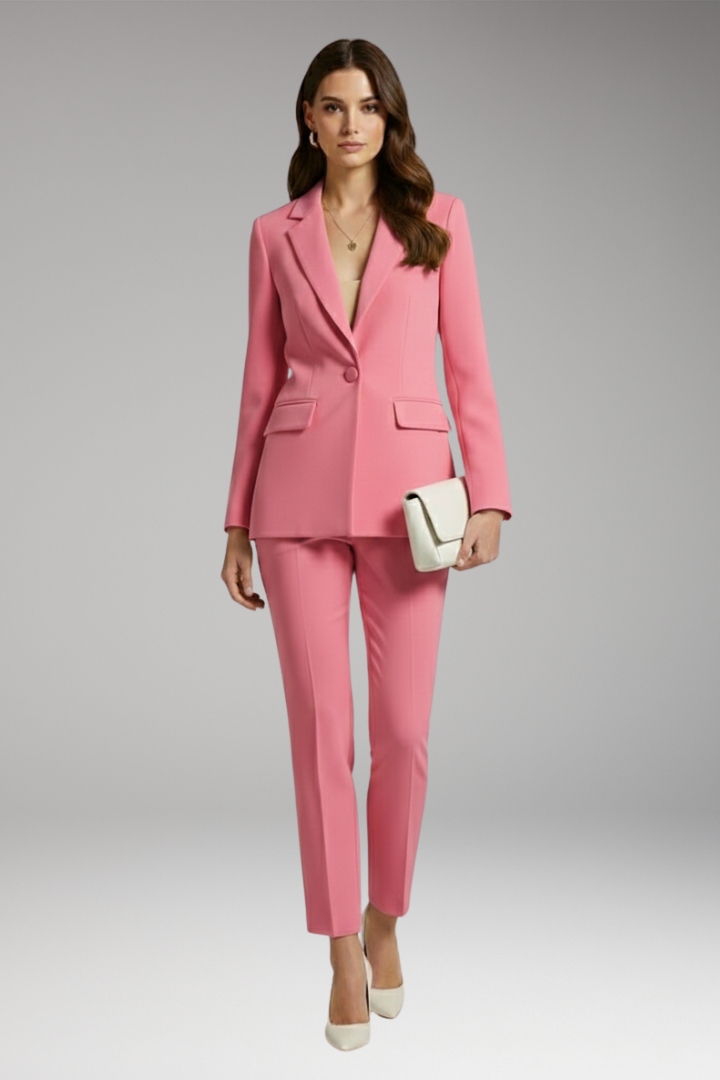 Women's Two Piece Suit Set Jacket Trousers