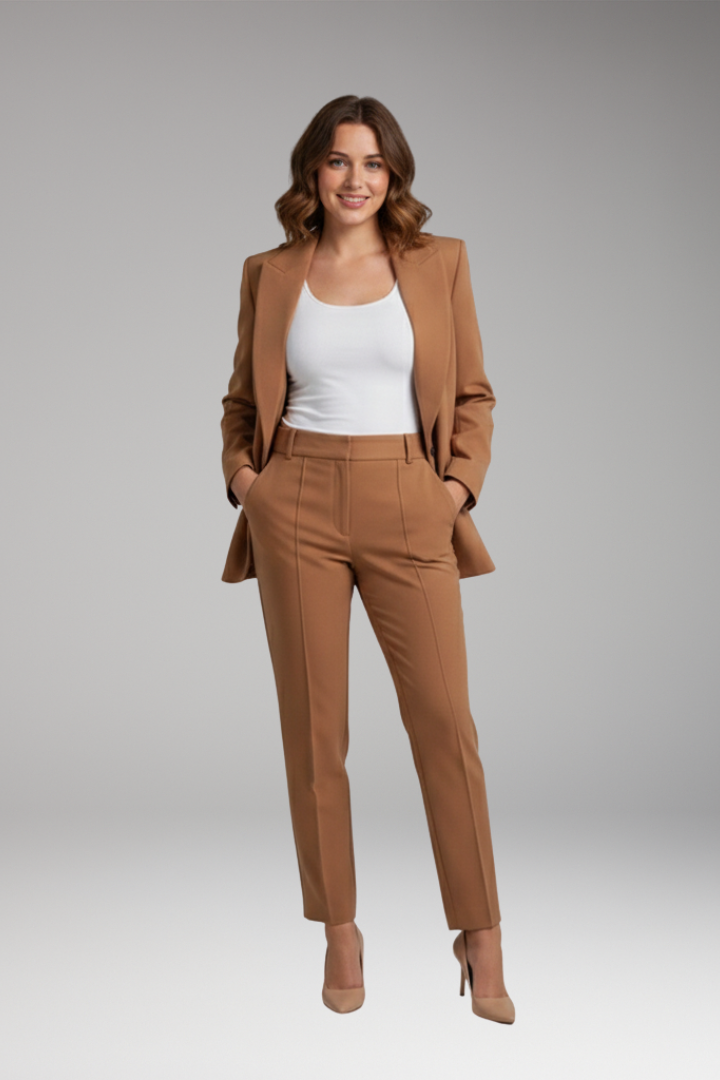 Women's Blazer Suit Set Straight Leg Trousers