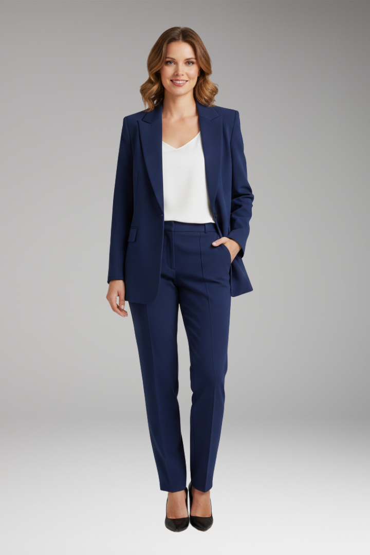Women's Blazer Suit Set Straight Leg Trousers