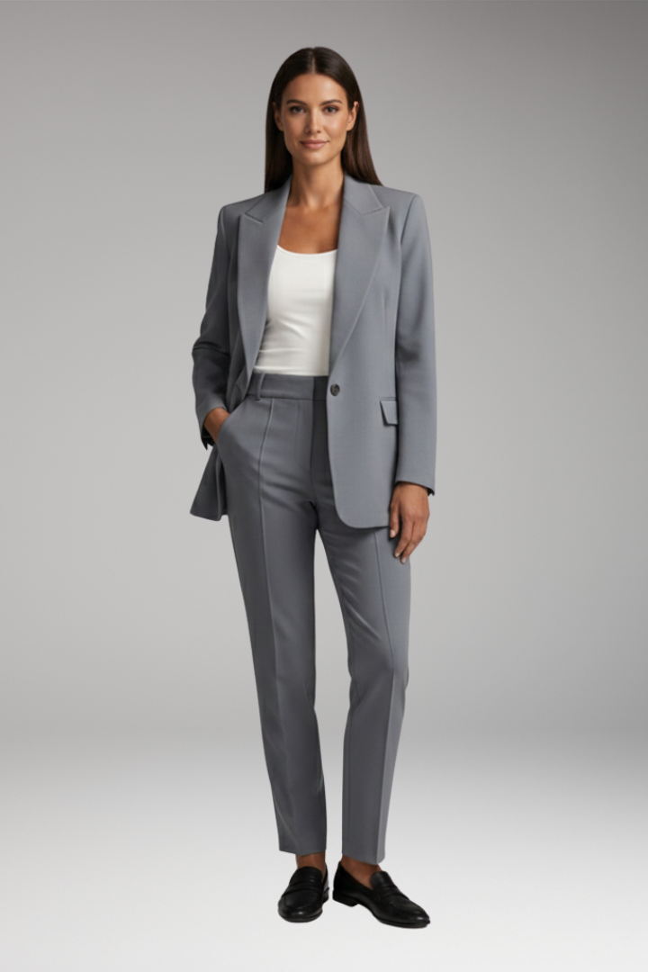 Women's Blazer Suit Set Straight Leg Trousers