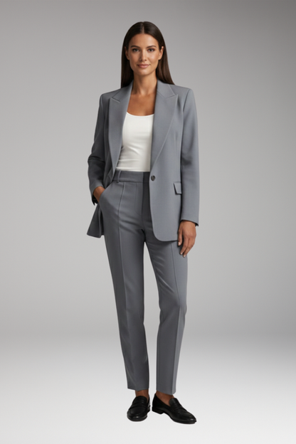 Women's Blazer Suit Set Straight Leg Trousers