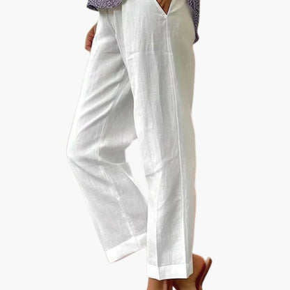 Women's Elastic Waist Loose Fit Summer Pants - VibreMode