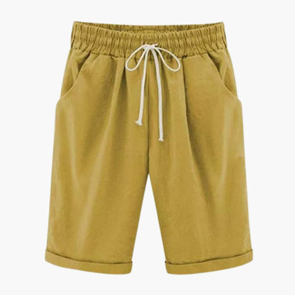 Women's Straight Leg Elastic Waist Shorts