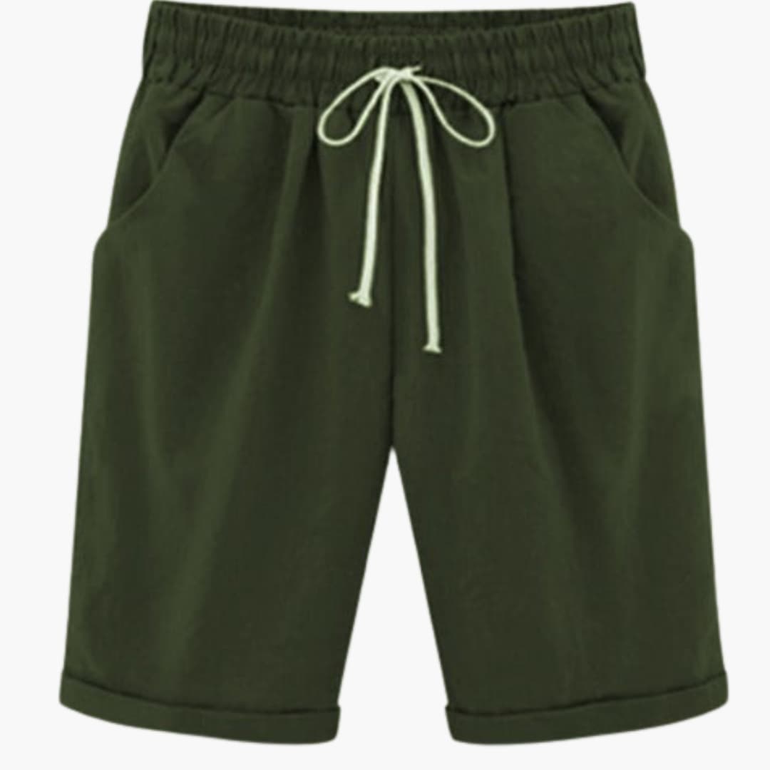 Women's Straight Leg Elastic Waist Shorts