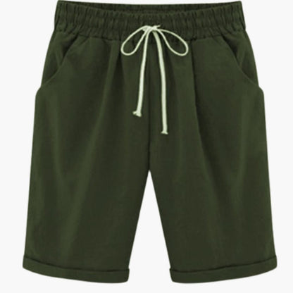 Women's Straight Leg Elastic Waist Shorts