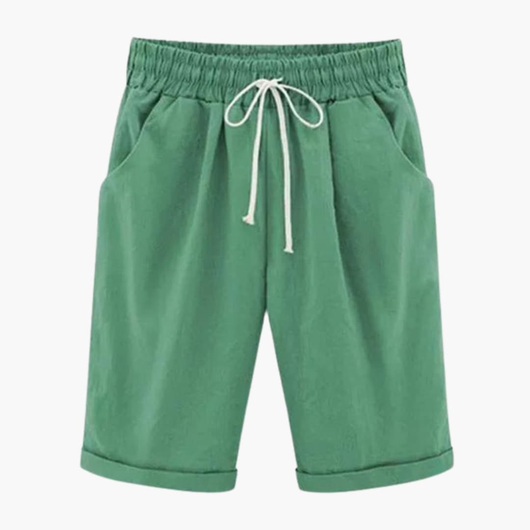 Women's Straight Leg Elastic Waist Shorts
