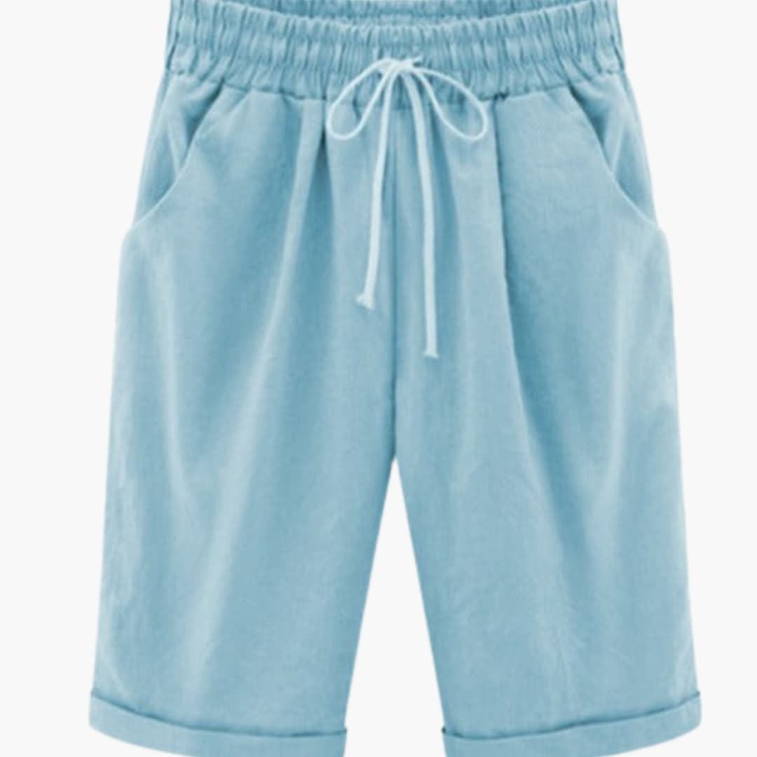 Women's Straight Leg Elastic Waist Shorts