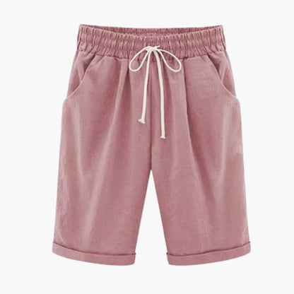 Women's Straight Leg Elastic Waist Shorts