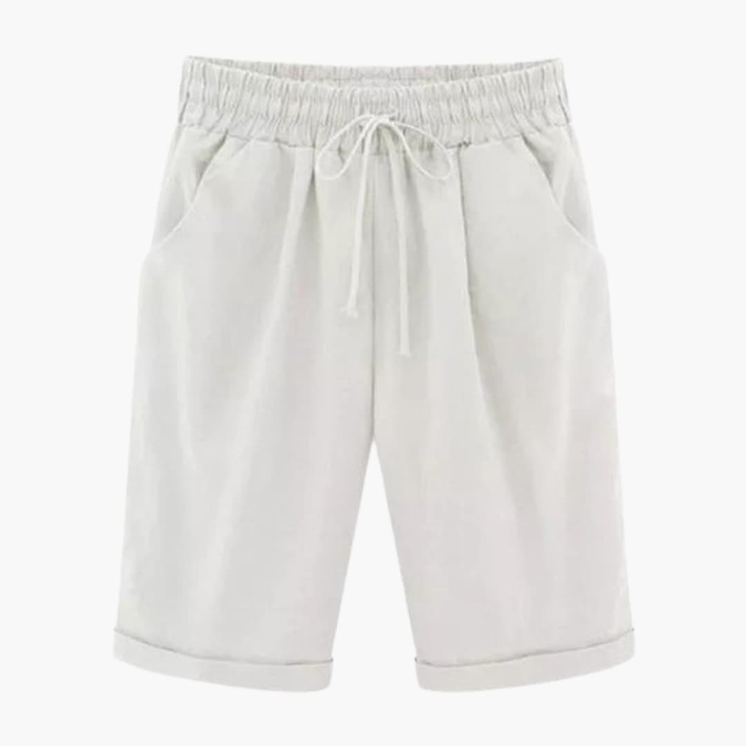 Women's Straight Leg Elastic Waist Shorts - VibreMode