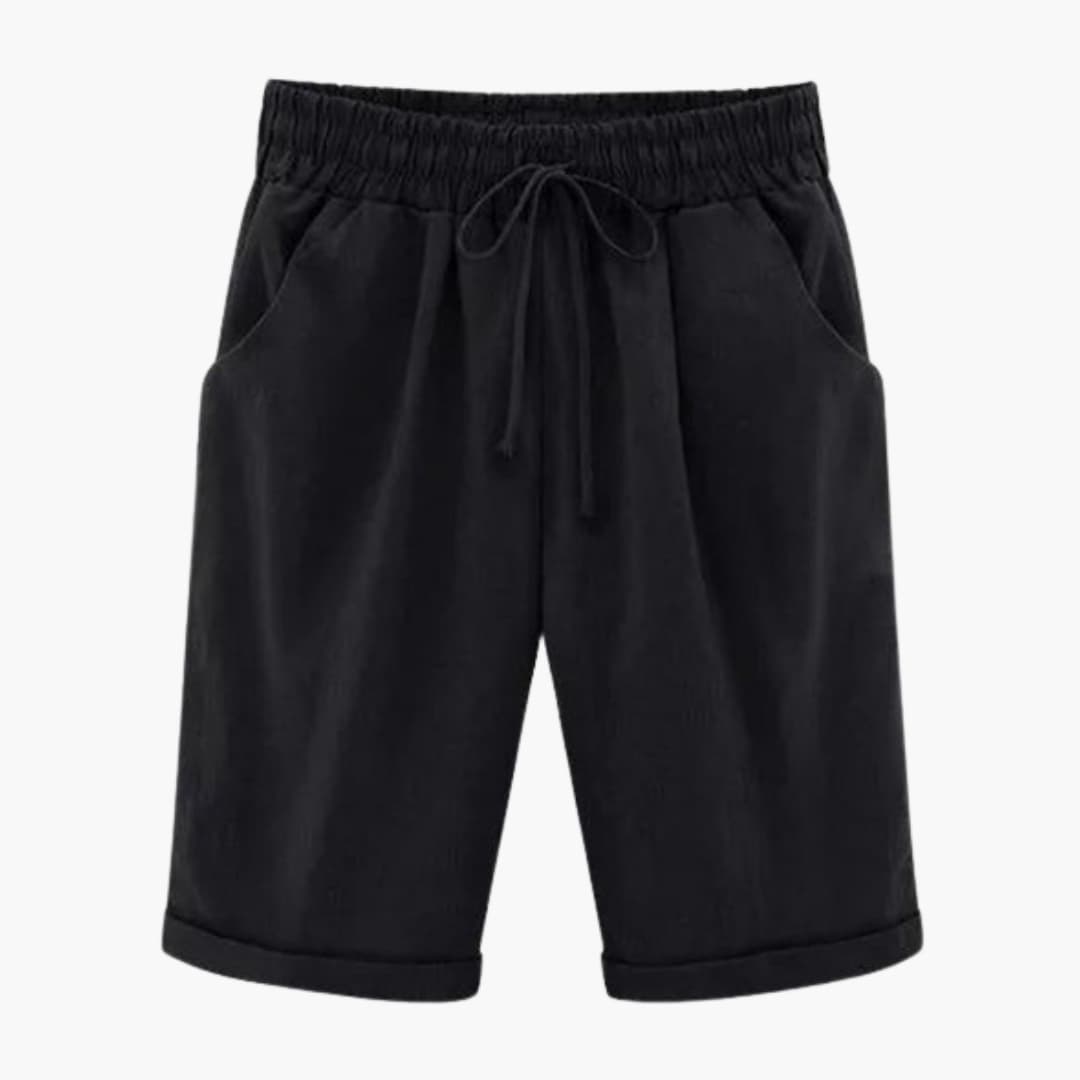 Women's Straight Leg Elastic Waist Shorts