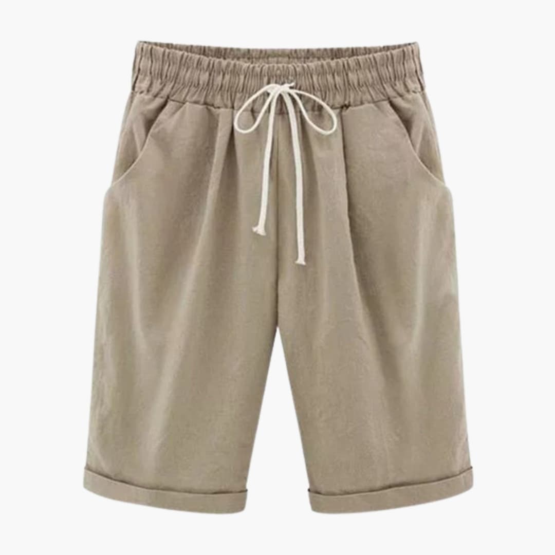 Women's Straight Leg Elastic Waist Shorts