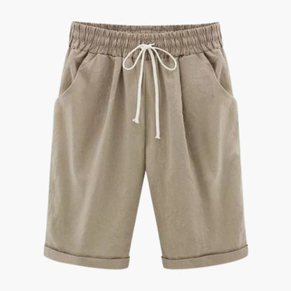 Women's Straight Leg Elastic Waist Shorts