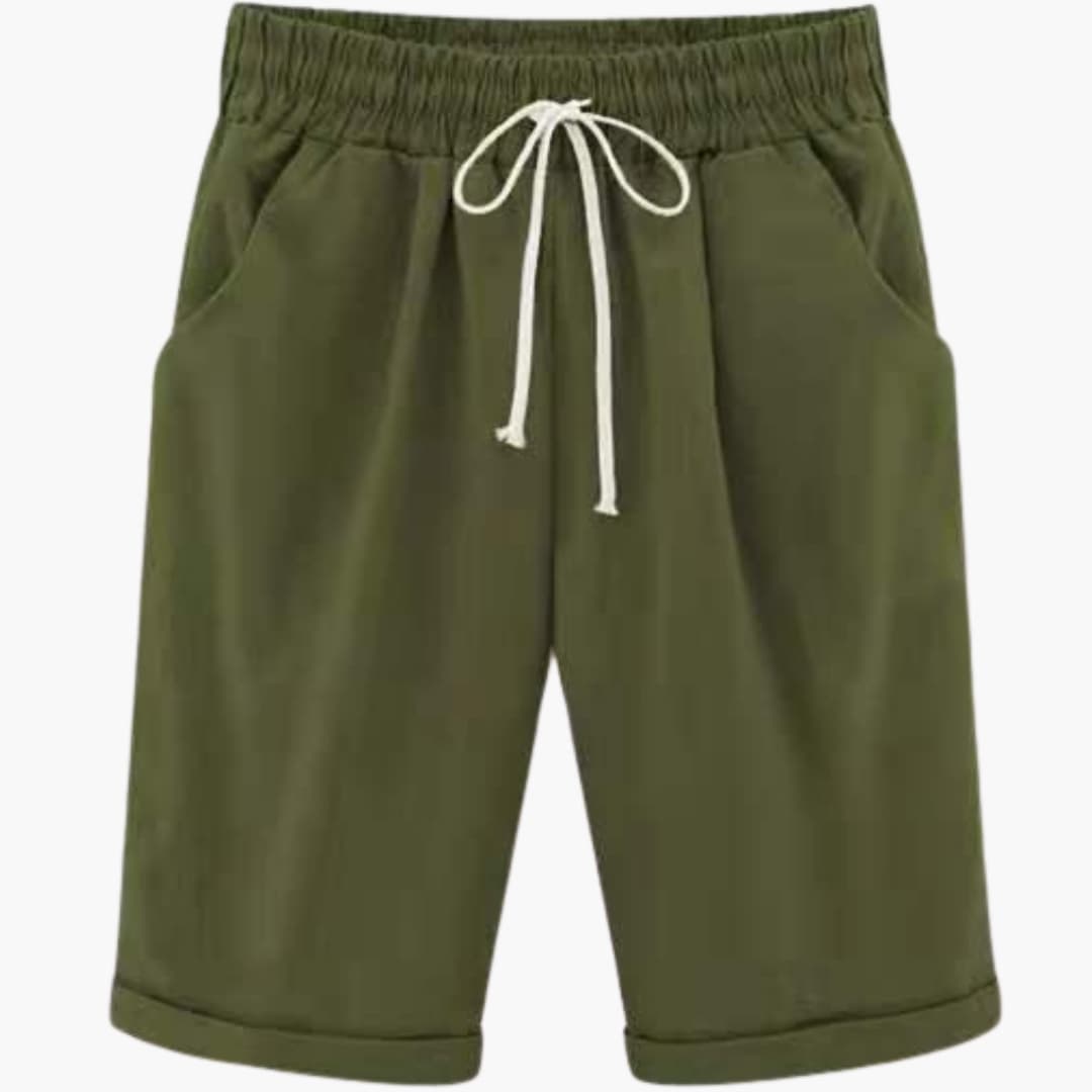 Women's Straight Leg Elastic Waist Shorts