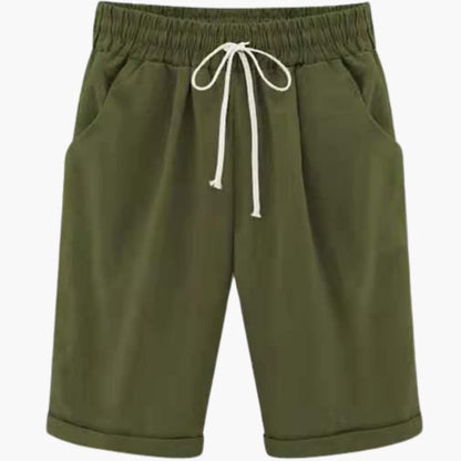 Women's Straight Leg Elastic Waist Shorts