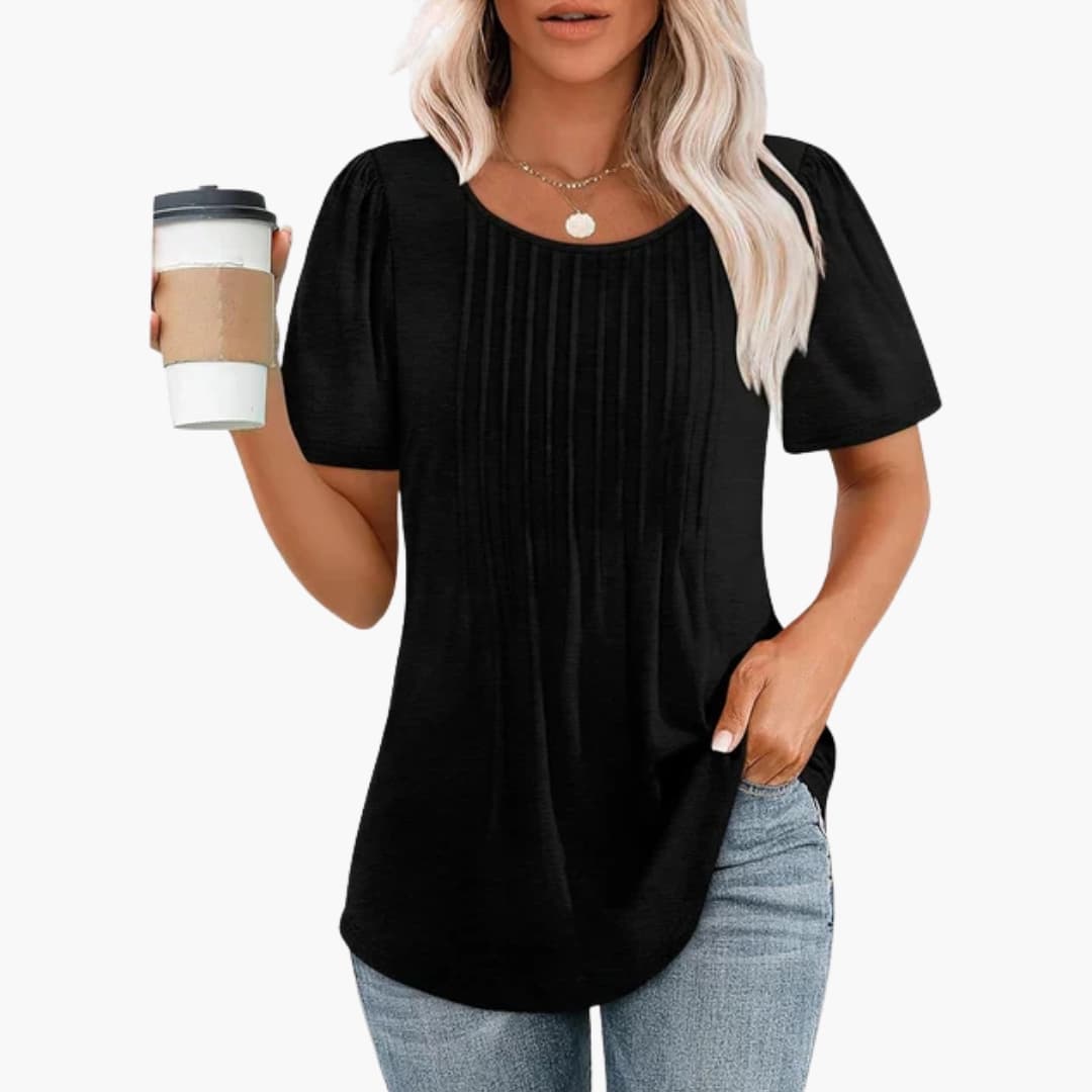 Women's Loose Fit Round Neck T-Shirt - VibreMode
