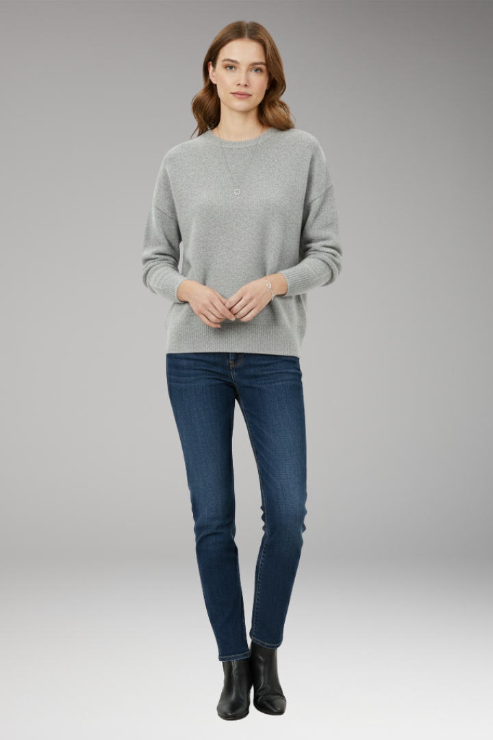 Women's Crew Neck Sweater Long Sleeves