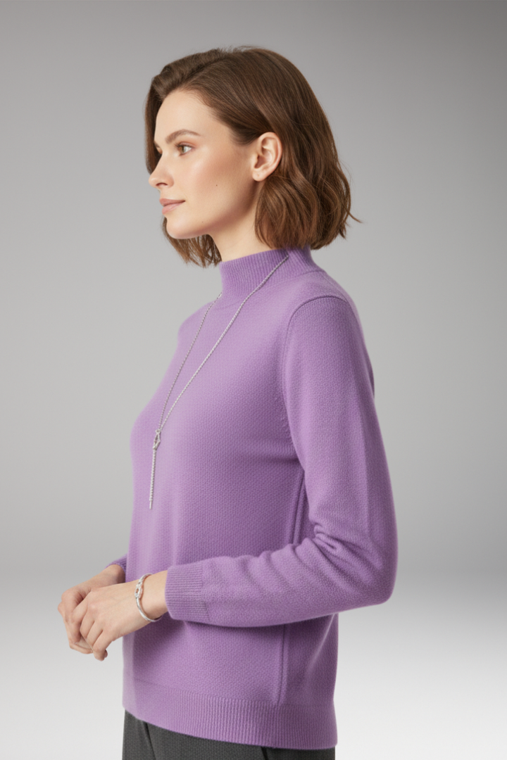 Women's High Neck Knitted Sweater