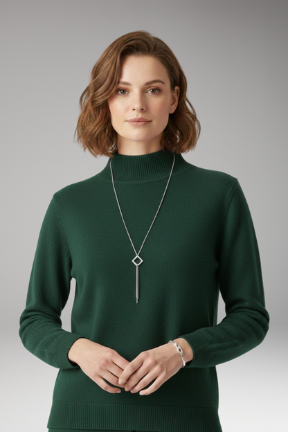 Women's High Neck Knitted Sweater