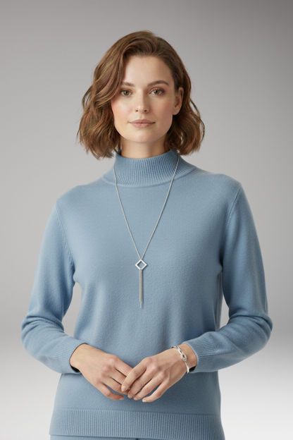 Women's High Neck Knitted Sweater