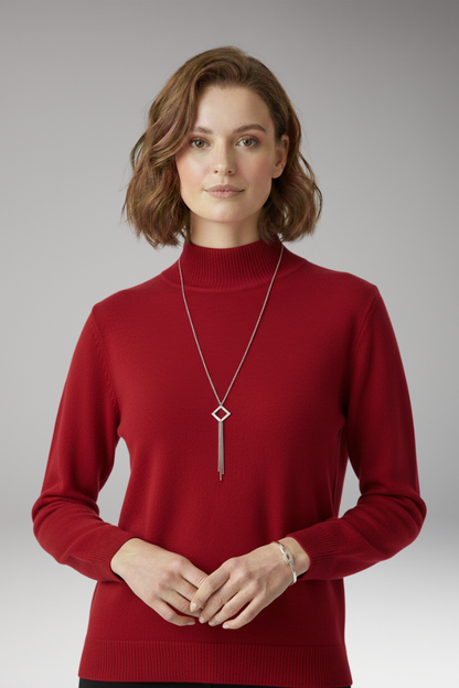 Women's High Neck Knitted Sweater