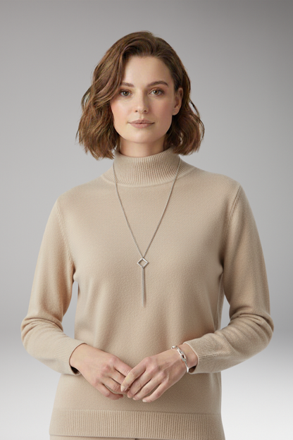 Women's High Neck Knitted Sweater