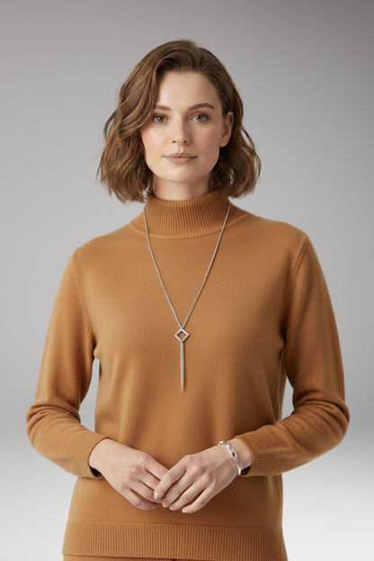 Women's High Neck Knitted Sweater