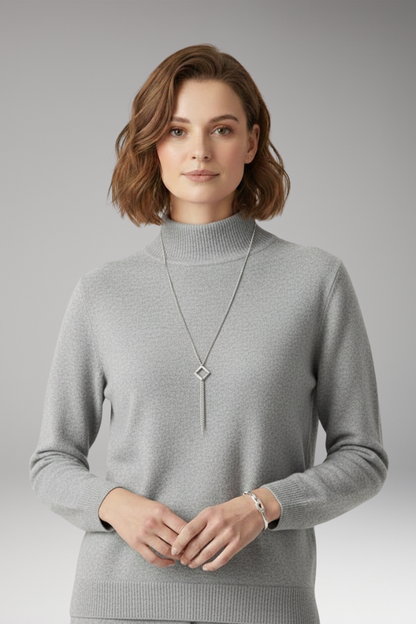 Women's High Neck Knitted Sweater