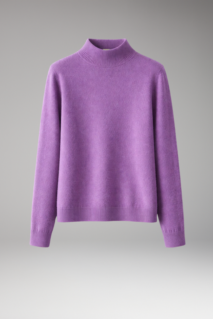 Women's High Neck Knitted Sweater - VibreMode