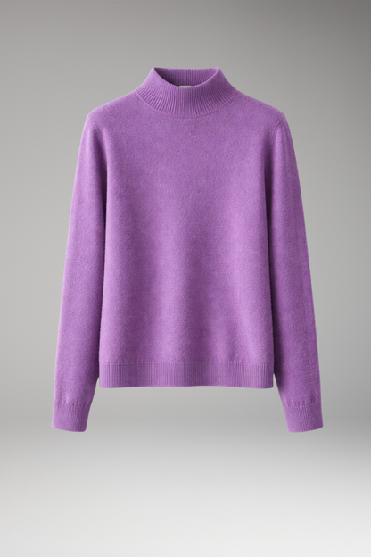 Women's High Neck Knitted Sweater - VibreMode