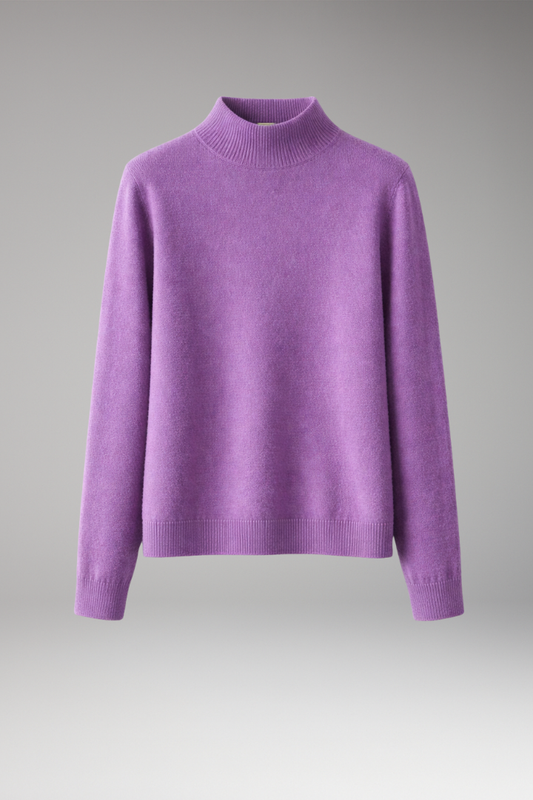 Women's High Neck Knitted Sweater - VibreMode
