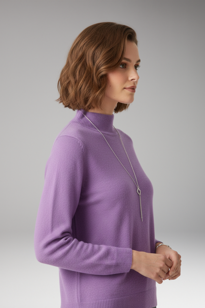 Women's High Neck Knitted Sweater