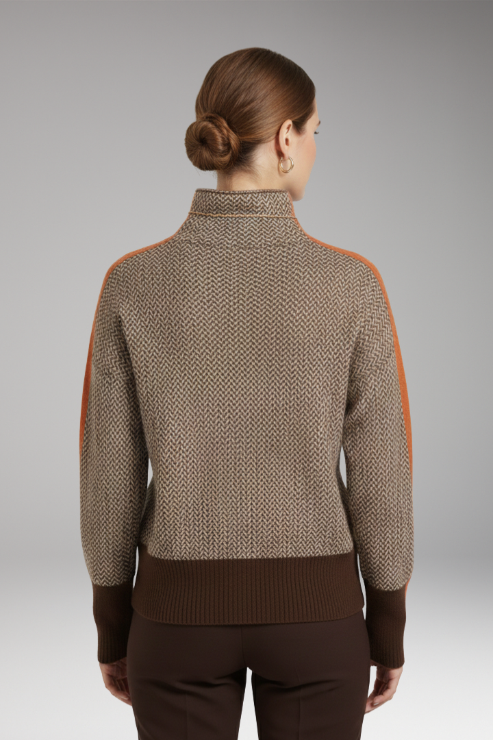 Women's High Neck Long Sleeve Sweater