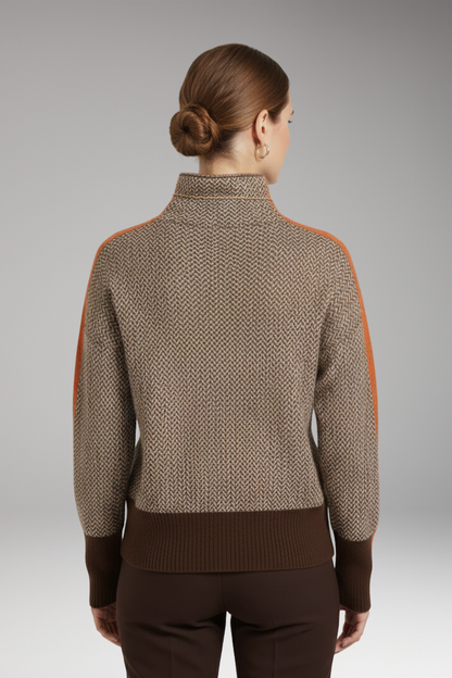 Women's High Neck Long Sleeve Sweater