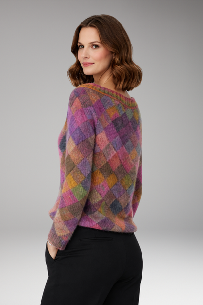 Women's Patterned Sweater Round Neck