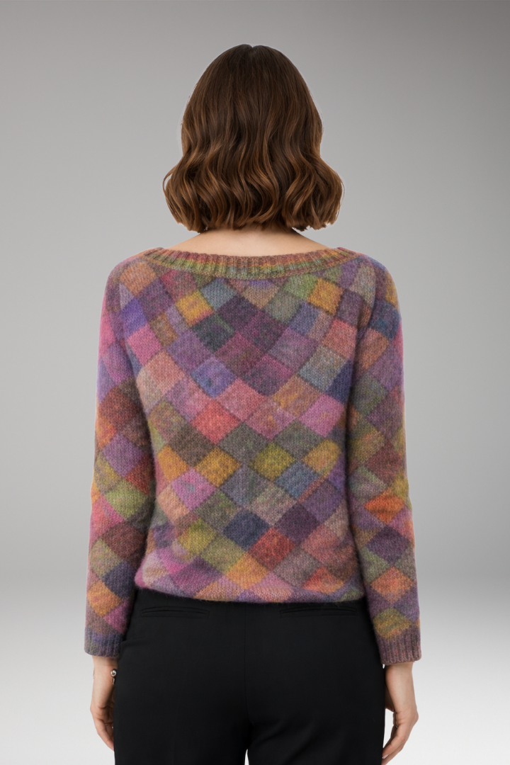 Women's Patterned Sweater Round Neck