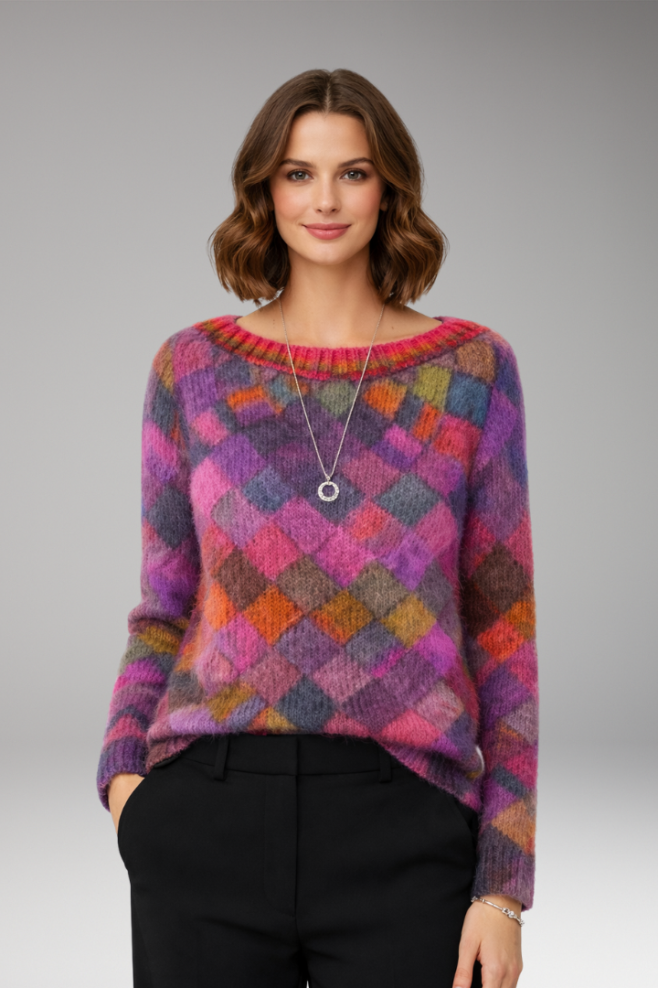 Women's Patterned Sweater Round Neck