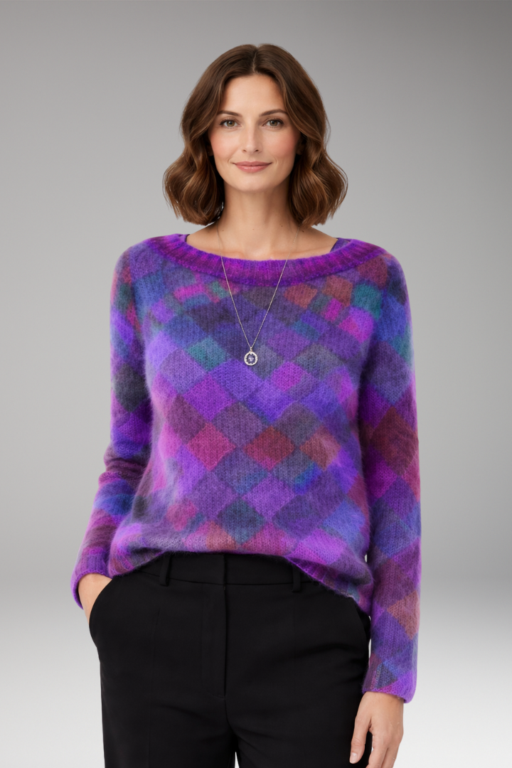 Women's Patterned Sweater Round Neck
