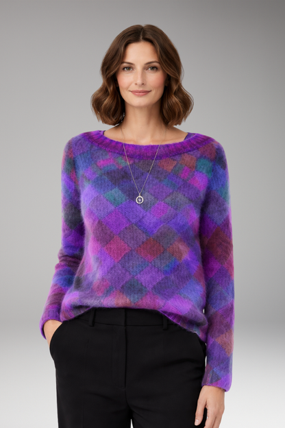 Women's Patterned Sweater Round Neck